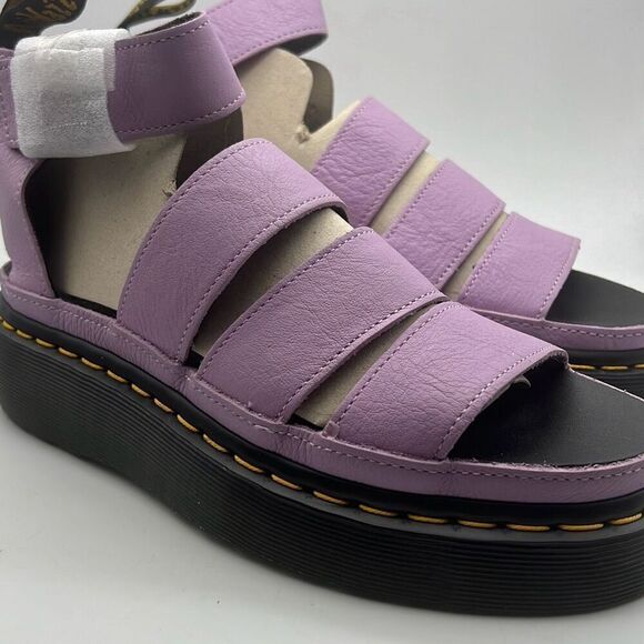 Dr Martens Leather‎ Clarissa II Quad Chunky platform Sandal Lilac Pisa Women 7 - Picture 4 of 11